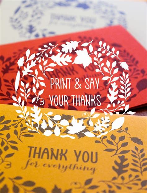 printable thanksgiving   note cards   handmade
