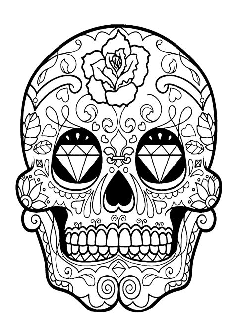 skull coloring pages  adults
