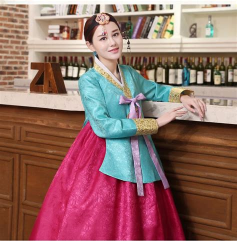 2018 New Woman Elegant Korean Traditional Costume Female Hanbok Court