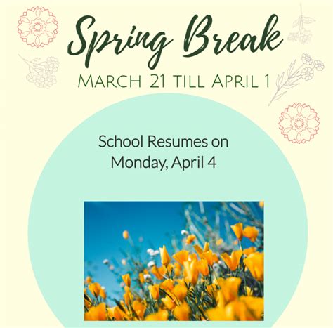 chula vista middle school spring break
