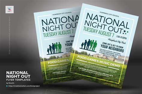 national night  flyer templates creative flyer templates