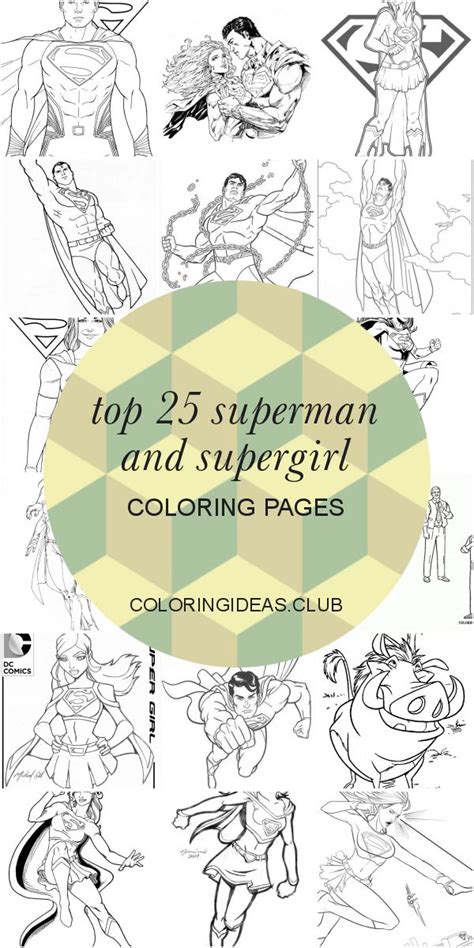 top  superman  supergirl coloring pages coloring pages coloring