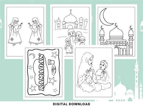 ramadan coloring book ramadan coloring page  kids eid etsy