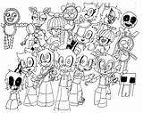 Fnaf Coloring Animatronics Drawing Pages Edit Getdrawings Search sketch template