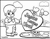 Christian Coloring Pages Kids Children Valentine Sheets Color Choose Board Colouring Jesus sketch template