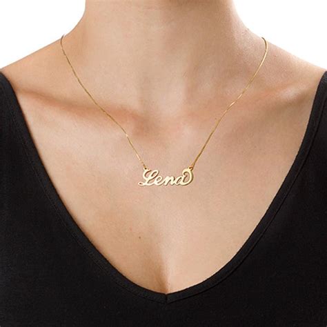 14k solid gold carrie style name necklace be monogrammed