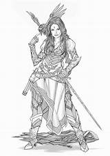 Fantasy Bard Dnd Yamaorce Rpg Zeichnungen Frau Comm Germanen Skizzen Visit Armor Sorcery Sword Realms Forgotten sketch template