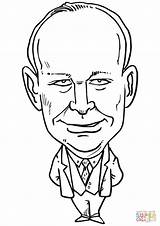 Eisenhower Dwight Supercoloring Caricature sketch template