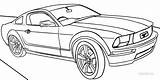 Mustang Coloring Pages Car Printable Cool2bkids Kids sketch template