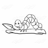 Inchworm Clipart Green Clip Abeka Cliparts Library Stick Leaf Caterpillar sketch template