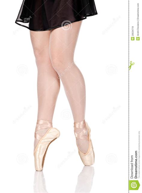 beauty legs of ballerina standing in pointes royalty free
