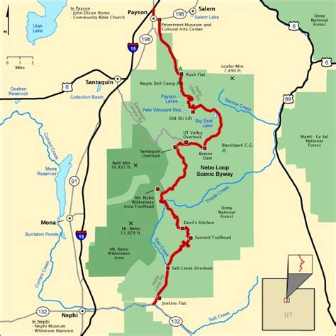 nebo loop scenic byway map americas byways scenic byway byways utah travel