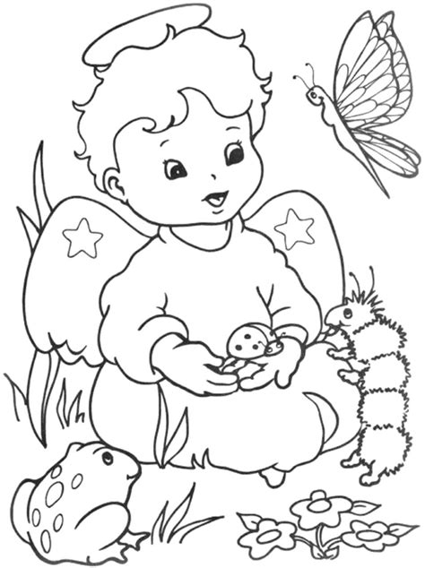 kids page angel coloring pages