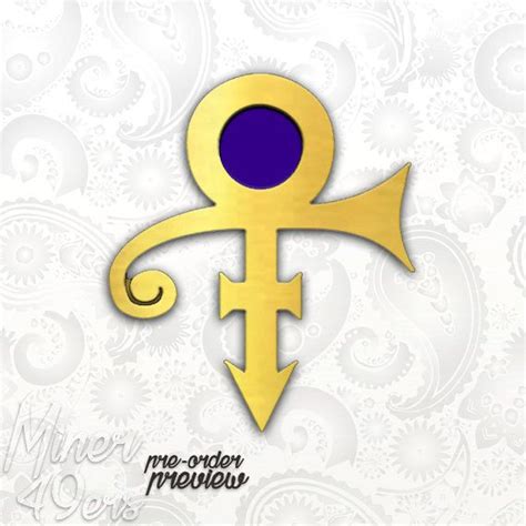 golden prince hard enamel lapel pin love symbol tribute paisley