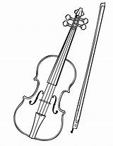 Violin Coloring Pages Instruments Musical Print Handipoints sketch template