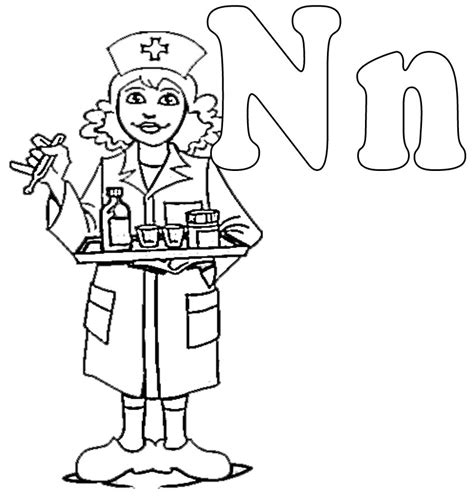 nurse coloring pages    print