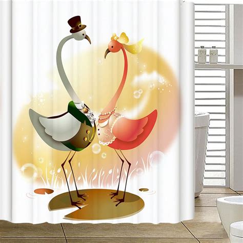 Polyester Shower Curtains Europe Cartoon 180x180cm Bath Screens Rideau