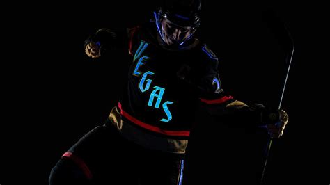 golden knights debut  black jerseys  glow   dark lettering