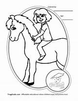 Horse Coloring Rider Pages Comments Riding sketch template