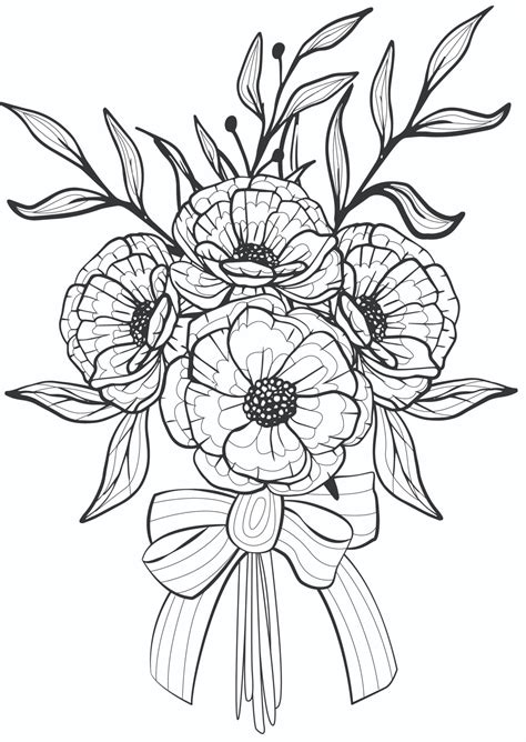 printable flower coloring pages  adults coloring pages