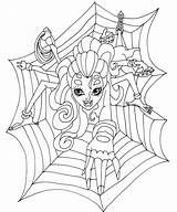 Monster High Coloring Pages Wydowna Printable Characters Spider Mermaid Colouring Monsters Print Sheets Getdrawings Getcolorings Awesome sketch template