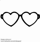 Heart Glasses Shaped Clipart Outline Star Sunglasses Clip Template Cliparts Coloring Vector Clipartbest Library sketch template