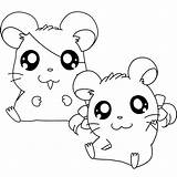 Hamtaro Getcolorings Coloriages Hamster Coloriage Coloringpages1001 Animaatjes sketch template