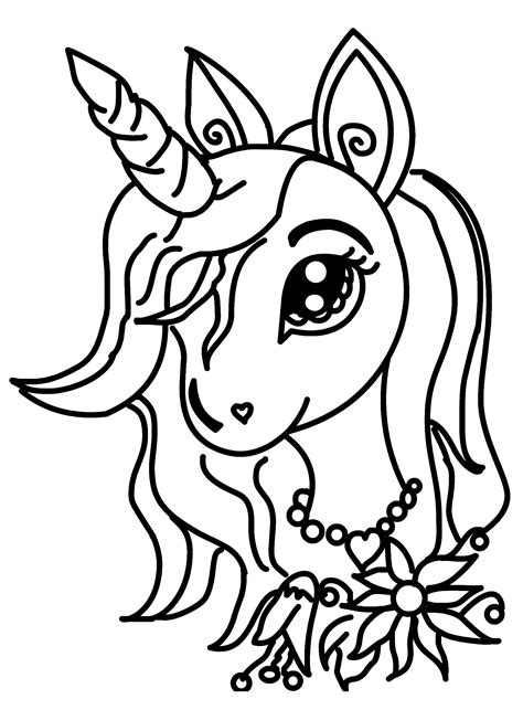 cute unicorn coloring pages   draw draw  color