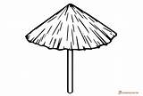 Beach Coloring Pages Umbrella Summer Parasol Sheets sketch template