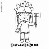 Indio Colorear Coloring Childrencoloring Colorful sketch template