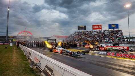 nhra  nationals  track records fall  day   indy