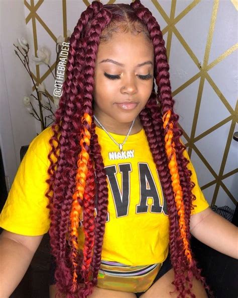 25 breathtaking burgundy box braids that really impress new natural