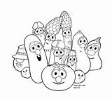 Coloring Pages Veggie Tales Pickle Giant Dave Color Popular Library Print Printable sketch template