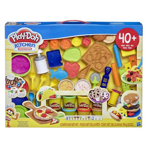 play doh kitchen creations deluxe dinner playset   cans walmartcom