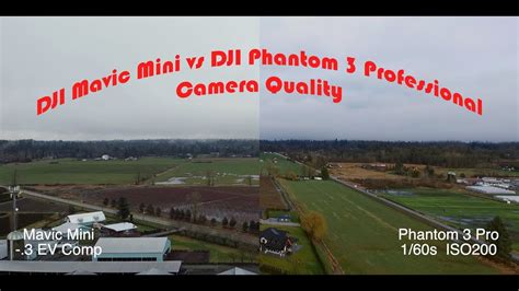 mavic mini  phantom  pro camera comparison youtube