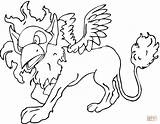 Coloring Pages Griffin Lion Mythical Dionysus Cerberus Creatures Winged Baby Color Getcolorings Getdrawings Colorings Supercoloring Clip Printable Print Gryphon sketch template