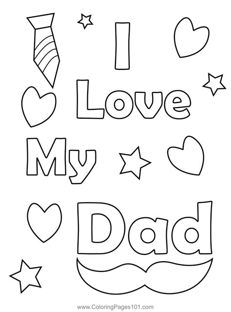 love  dad coloring page  kids  fathers day printable