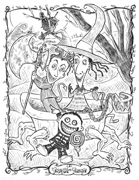 printable coloring pages nightmare  christmas
