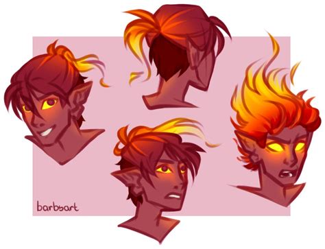 [art] Expression Head Angle Practice Of My Fire Genasi