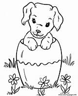 Coloring Dog Easter Pages Funny Printable Color Pet Bucket Vase Hiding Big Dogs Print Prints Info sketch template