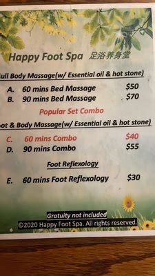 happy foot spa updated march     reviews