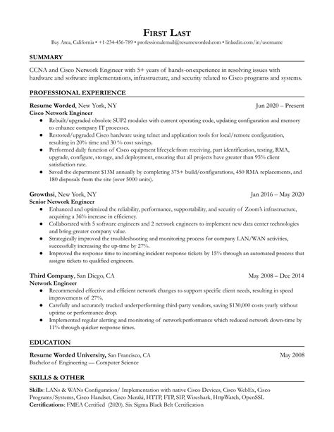 network engineer resume    resume worded resume worded