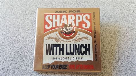 miller sharp s non alcoholic beer brew pin badge 2 x 2
