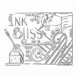 Coloring Ink Bliss Inktober Pages Pen Adult Want sketch template