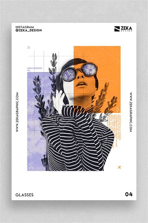 glasses poster design inspiration  zeka design minimalist graphic