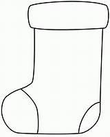 Stocking Christmas Template Printable Coloring Pages Preschool sketch template