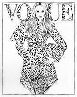 Vogue Coloring Paris Pages Colorier Covers Favorite Color Fashion Choose Board Escolha Pasta sketch template