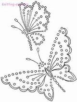 Embroidery Butterfly Patterns Para Hand Bordados Vintage Google Bordar Butterflies Designs Mariposa Flowers Pattern Knitting Dibujos Bordado Patrones Crewel Dotted sketch template