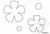 Flower Shapes Coloring sketch template