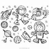 Astronauts Astronaut Xcolorings Landed sketch template
